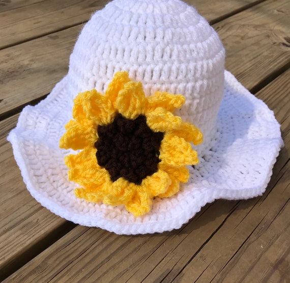 Sunflower Sun Hat hat sunflower baby flower sunflower hat sunflower child baby sun hat girl sun hat sun hat