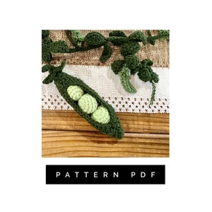 Sweet Pea Crochet Pattern, Digital PDF pattern, Pea Pod Garland, Pea Pod String, Sweet pea decor, pea pod party decorations, garden decor