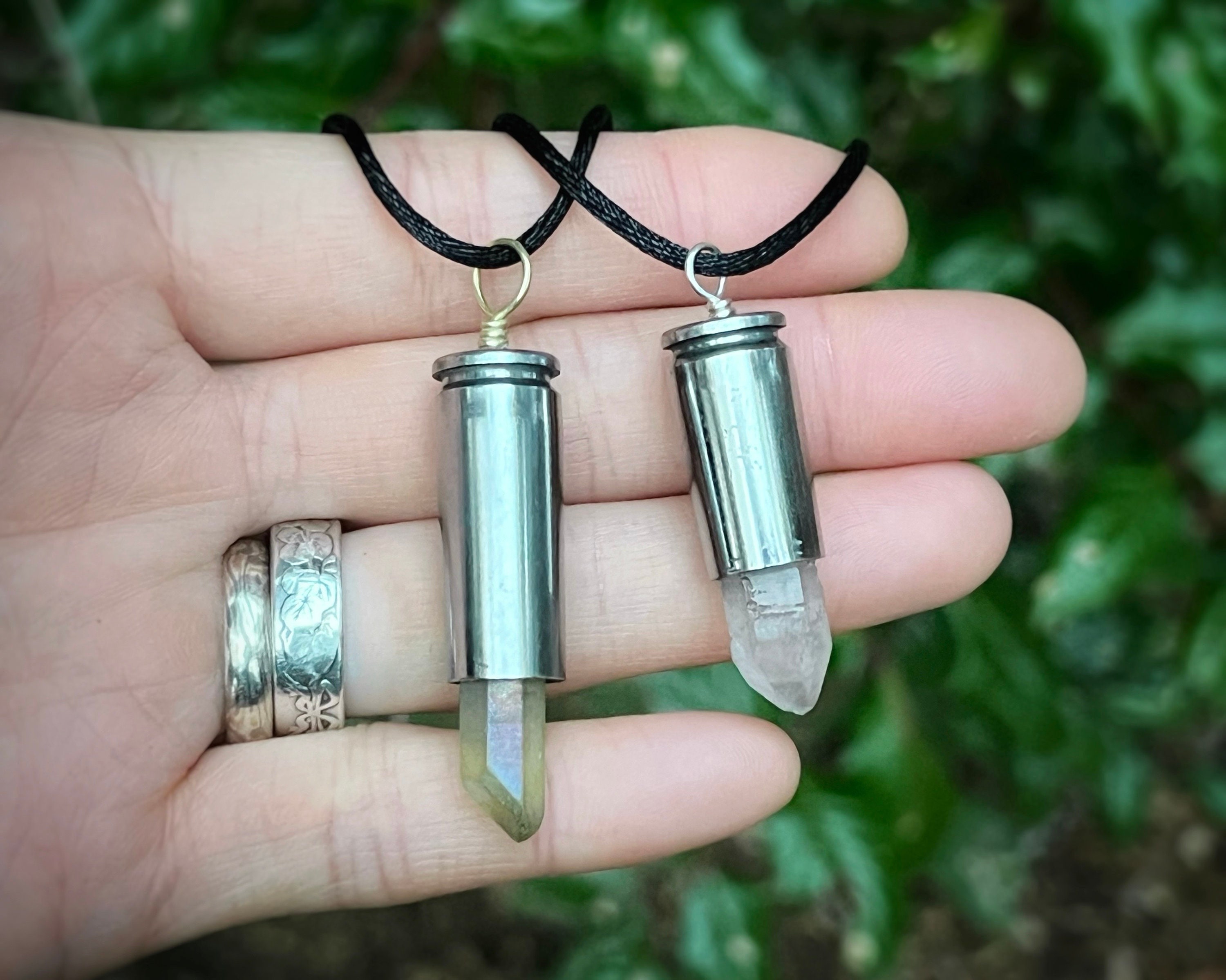【en route】18K クラスター チャームネックレス 関税送料込 Bullet Necklace for Women Bullet Shell Necklace for Men