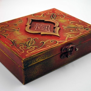 Cartas de Baralho Caixa de Baralho Duplo Caixa de Madeira para Cartas de Baralho Jogador de Pôquer Presente Feito à Mão com relevo de cobre Ornamento de Jogador de Pôquer