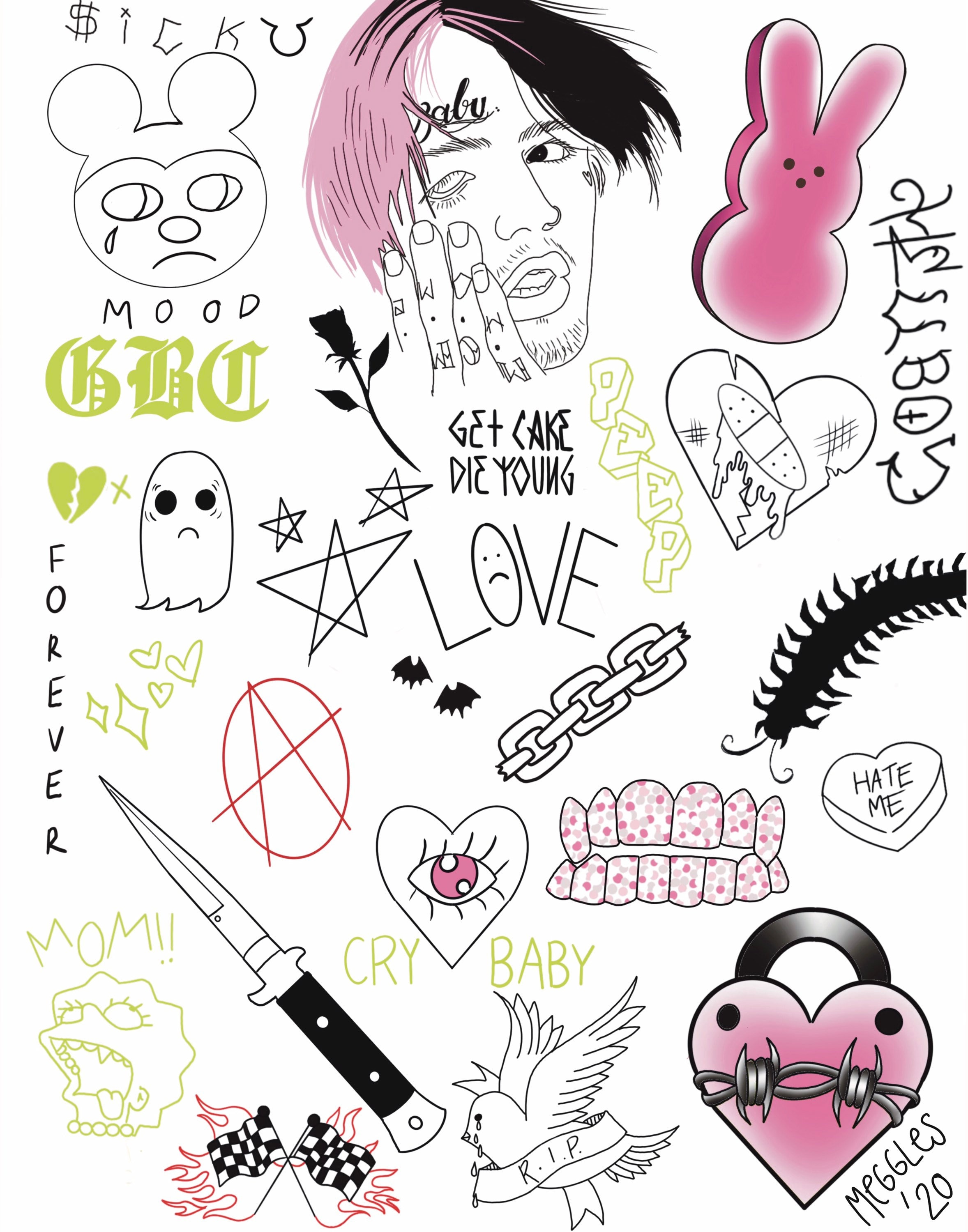 Lil Peep Flash Sheet - Etsy