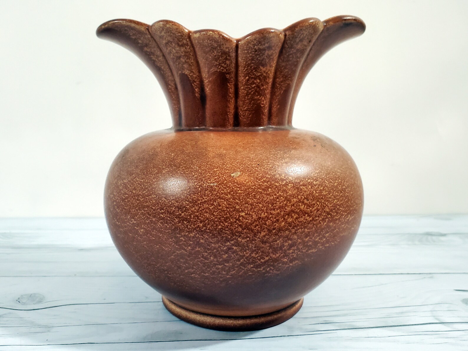 Red Wing Pottery Floral Vases Burnt Orange 773 Art Deco Etsy