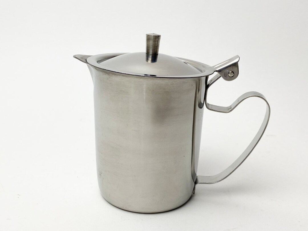 Vintage Vollrath Stainless Steel Creamer / Pitcher With Lid Etsy