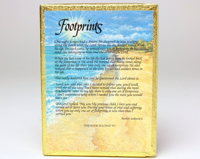 Vintage Antioch Footprints in the Sand Book Plates Set of 67 by Antioch