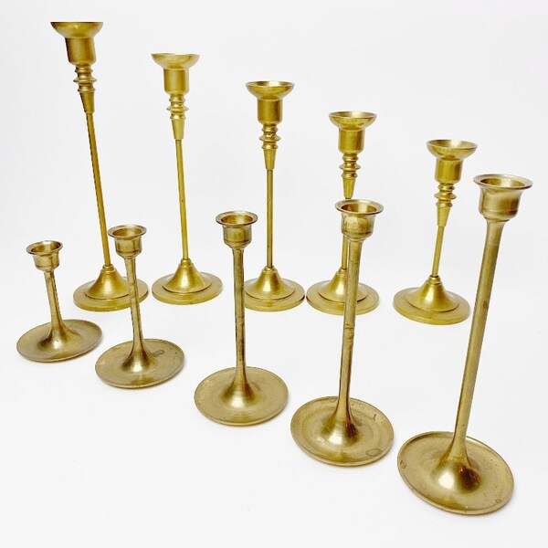 Brass Candlestick Holder Etsy