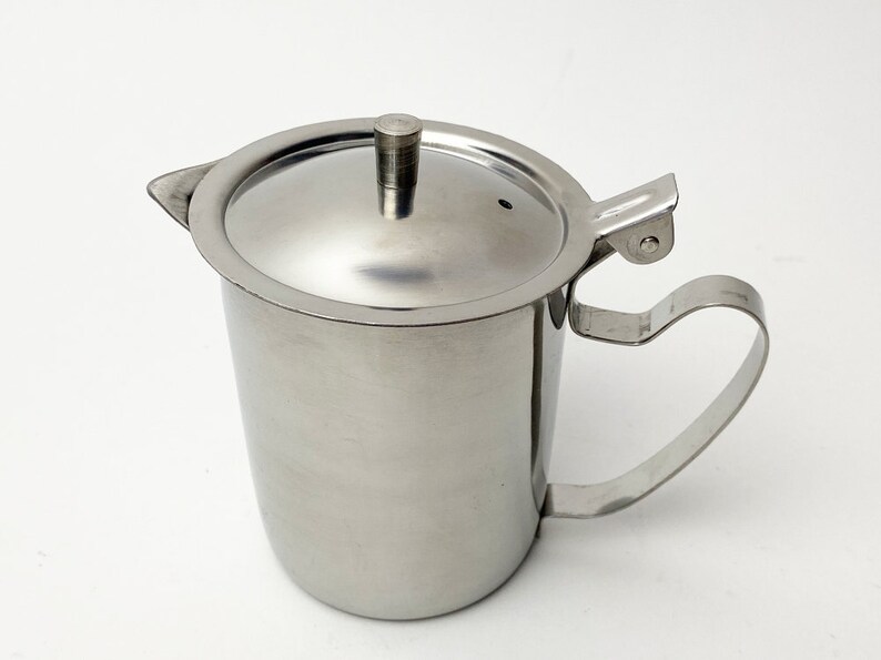 Vintage Vollrath Stainless Steel Creamer / Pitcher With Lid Etsy