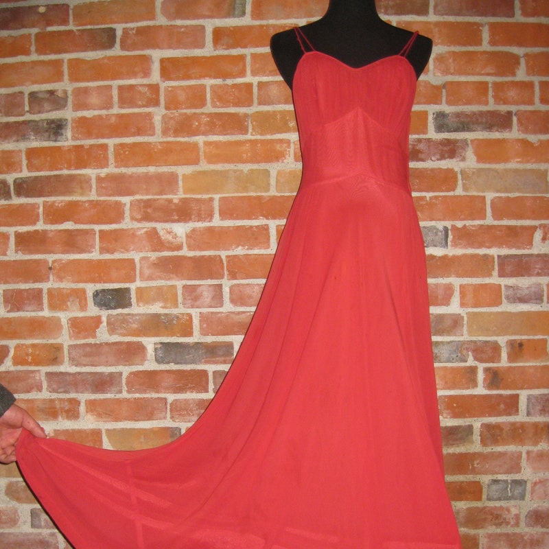 Lace Top Chiffon Skirt Dresses with Slit Coral Plus Size