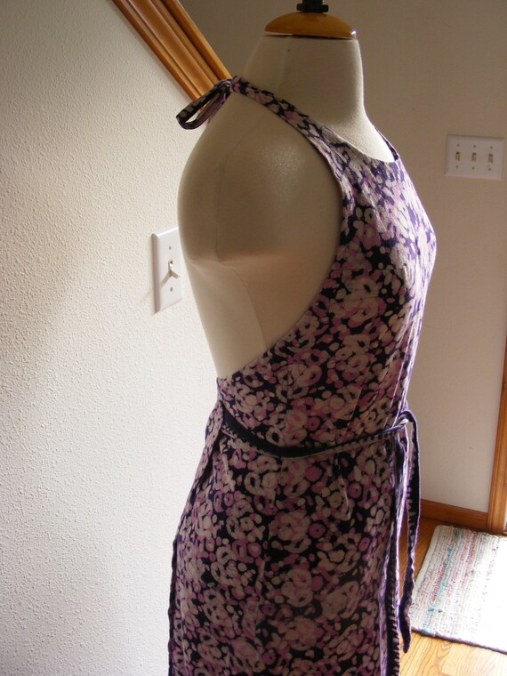 Vintage 1960s 1960s Dress / Batik Print Maxi Dress