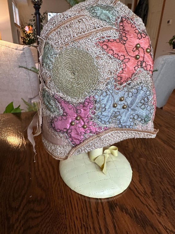 Antique Edwardian Lace Cloche Hat c. 1910