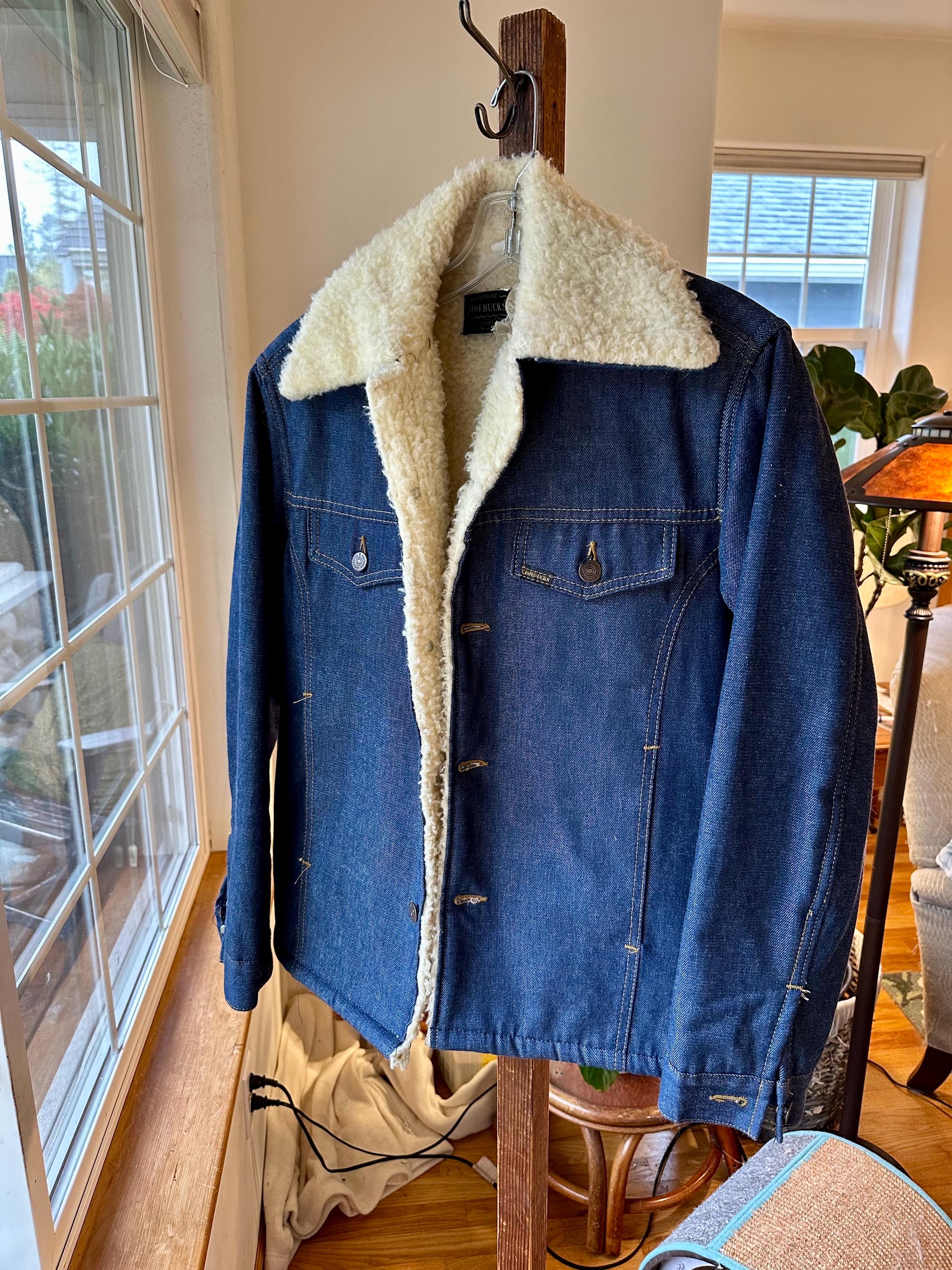 Vintage 1970s Sears Roebuck Denim Jacket: Fleece Lined Work Coat