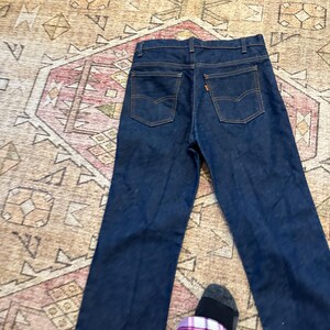 1980'S Levi's 40506-0209 Orange Tab Bootcut Denim Pants, Made in USA, Men's Size W34 (approx.), Vintage cotton blue type Vintage Second Hand