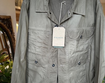 Vintage Filson Field Jacket Made in USA | Men's XL Tin Cloth Utility Jacket | Heritage Workwear Outdoor Coat