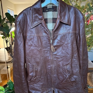 Vintage Gap Leather Jacket Mens - Etsy