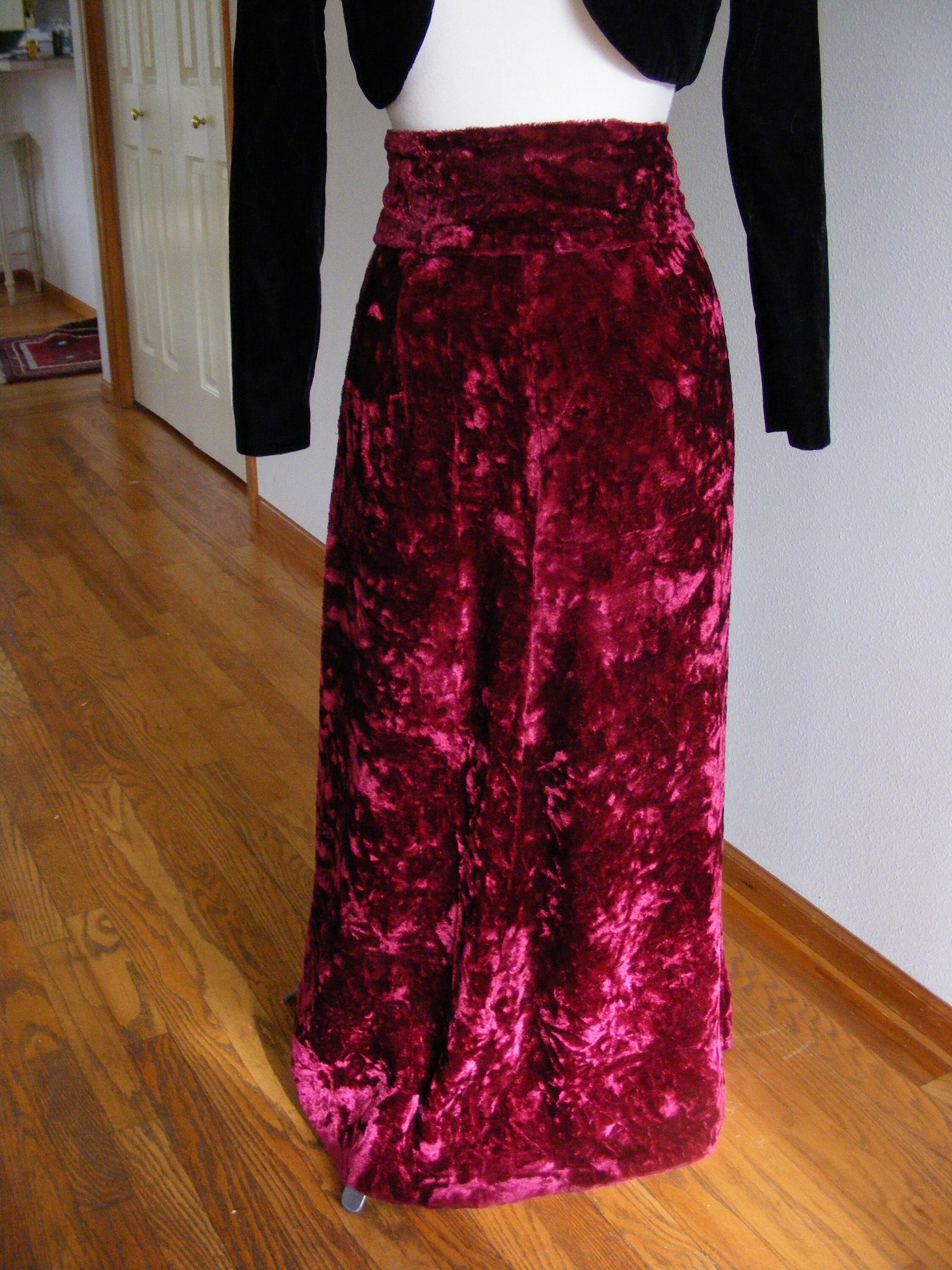Women Velvet Skirt, Maxi Skirt, Vintage Skirt, A-line Elastic Waist Skirt, Long  Skirt With Pockets, Winter Skirt, Plus Size Clothing R12-7 - Etsy