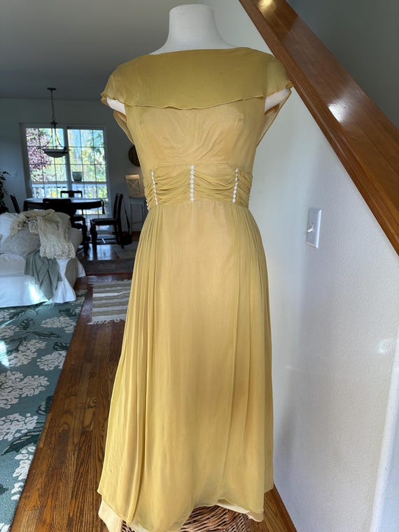 green emerald velvet dress Cerin | Pastel Yellow - Sheath V Neck Chiffon Long Bridesmaid Dress with Slit main image 0