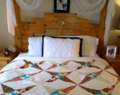 Handmade. Quilts. Patchwork.Daisy.Retro.Floral.Shabby Chic.Full Queen.Vintage.Mod Name Lei La