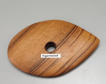 Costilla de cerámica de madera de tigre con forma de lágrima