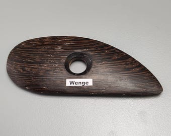 Costilla de cerámica de madera de wengué con forma de media lágrima