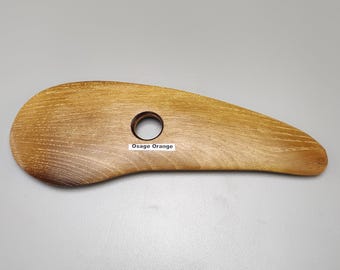 Costilla de cerámica de naranjo de Osage con forma de bumerán/lágrima