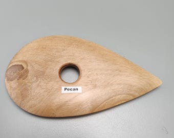 Costilla de cerámica de madera de nogal con forma de lágrima