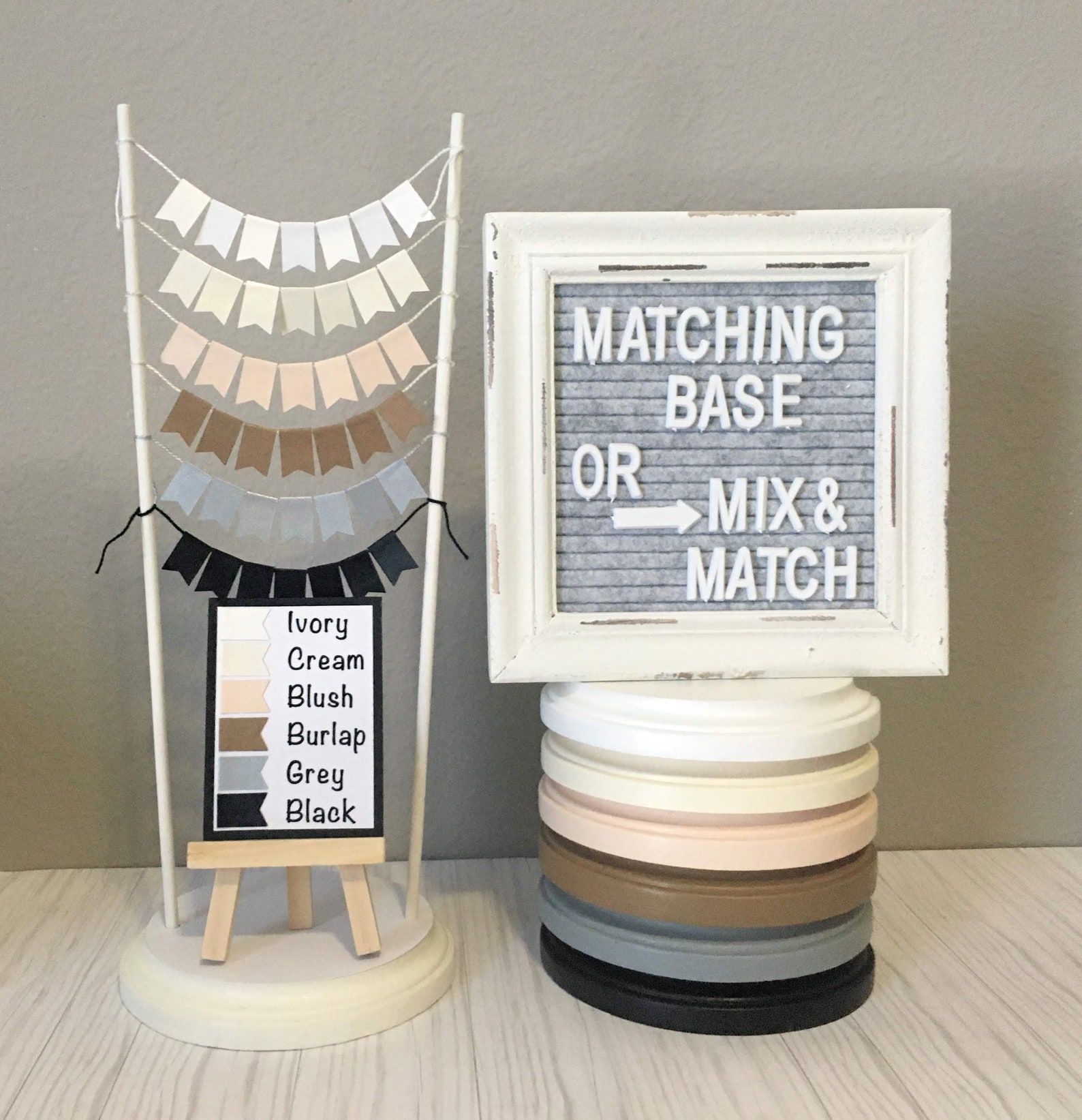 Personalized Wedding Cake Topper Stand With Banner - Etsy