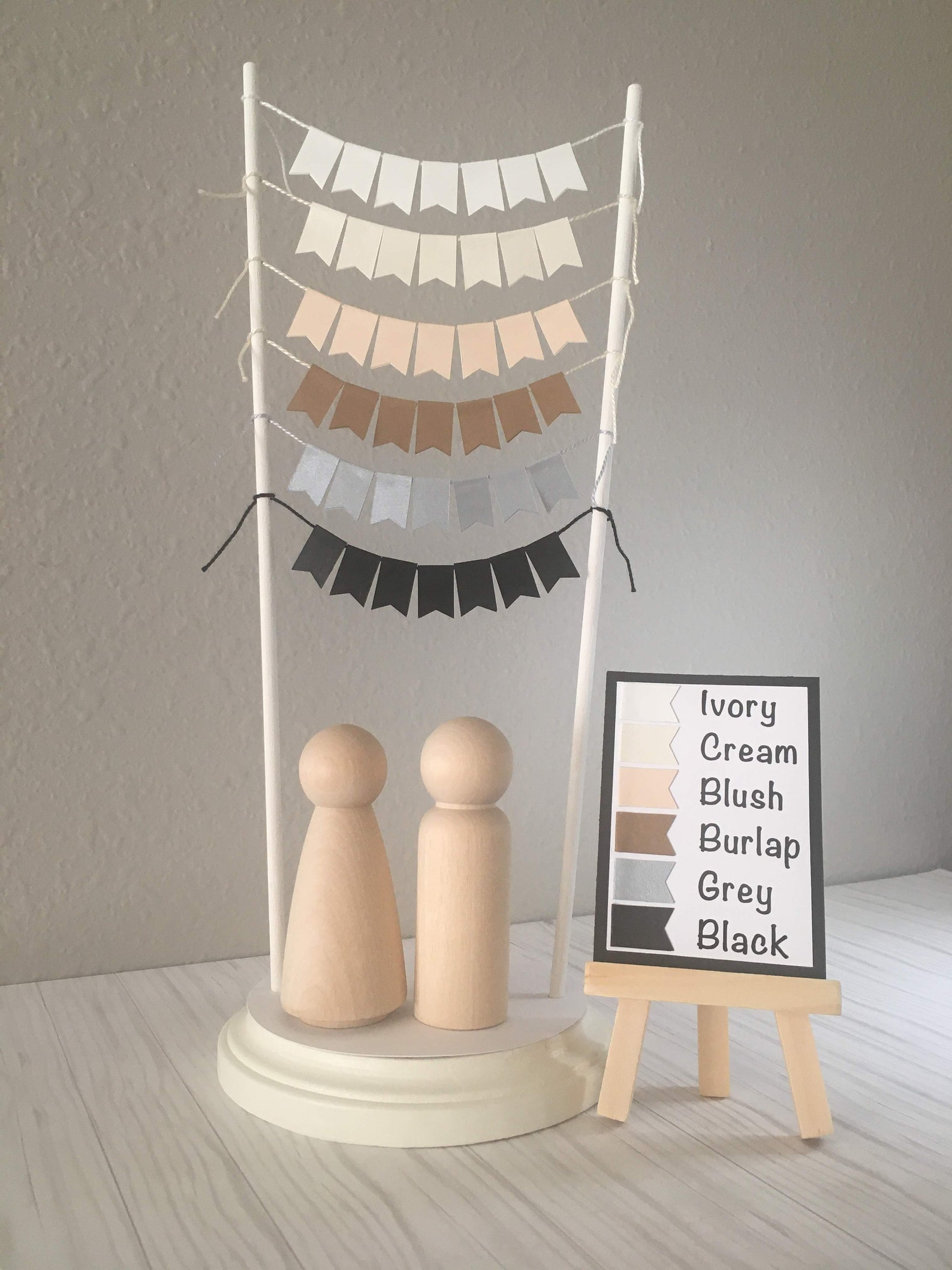 Personalized Wedding Cake Topper Stand With Banner - Etsy