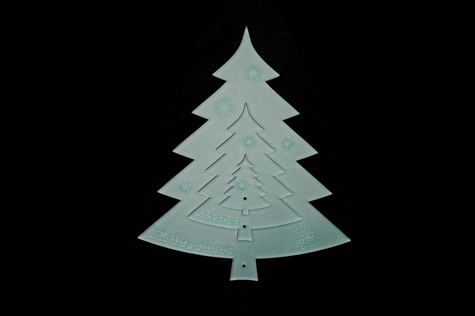 A Set of Three Acrylic Christmas Tree Templates/stencils for Sewing or ...