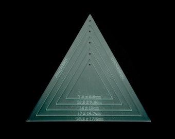 A set of 5 acrylic bunting templates/stencils