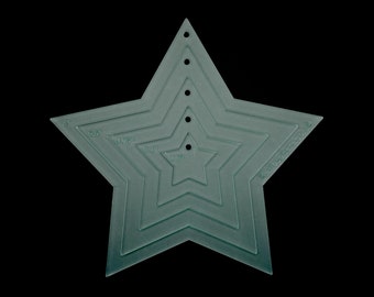 Five pointed star acrylic template/stencils