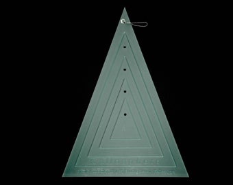 A set of five extra large acrylic bunting triangle templates/stencils