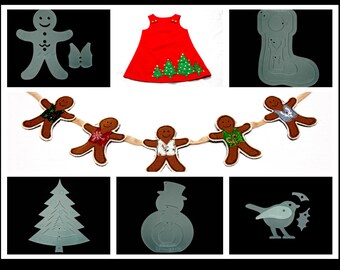 Christmas bundle acrylic sewing craft templates applique quilting