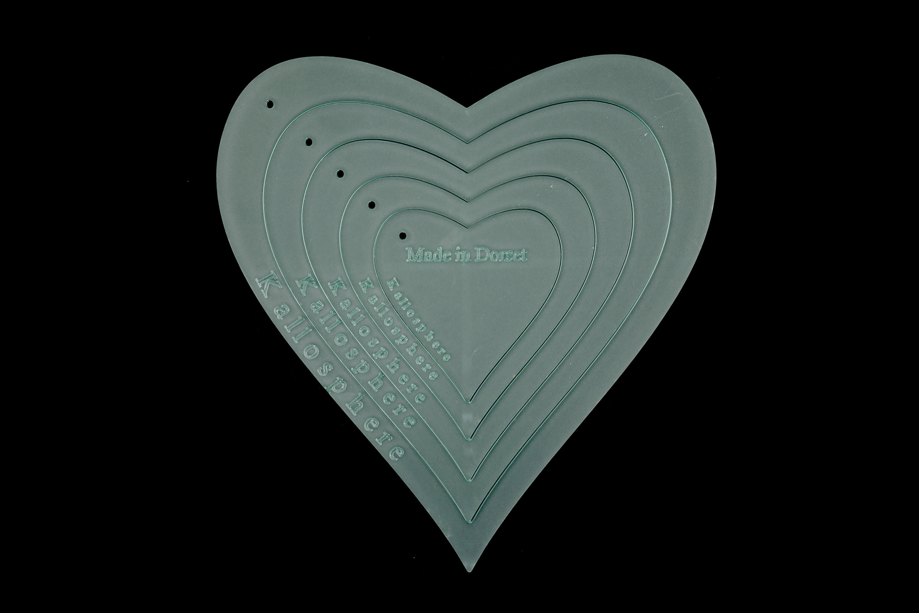Acrylic appliqué valentines heart set sewing/craft template/stencils