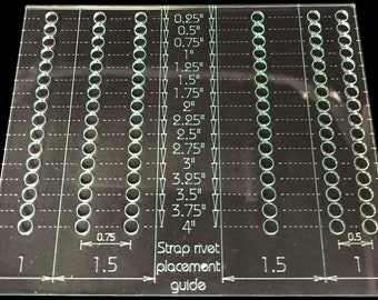 Acrylic rivet placement template up to 4"