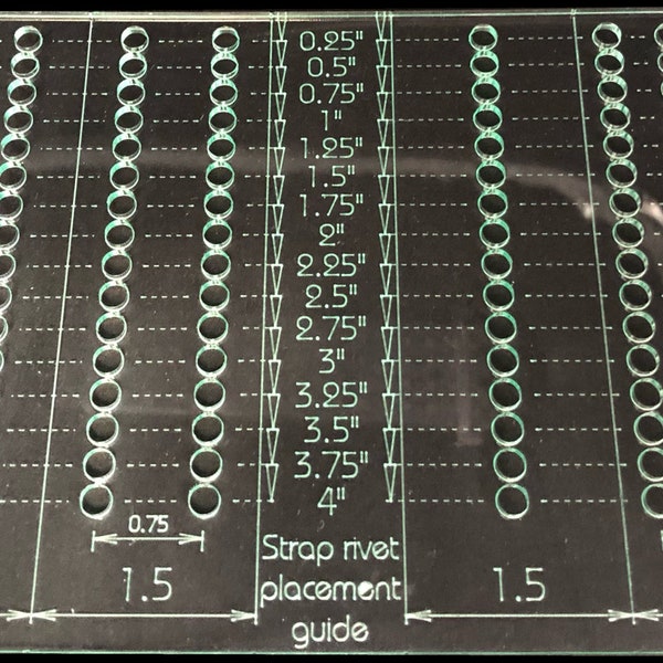 Acrylic rivet placement template up to 4"