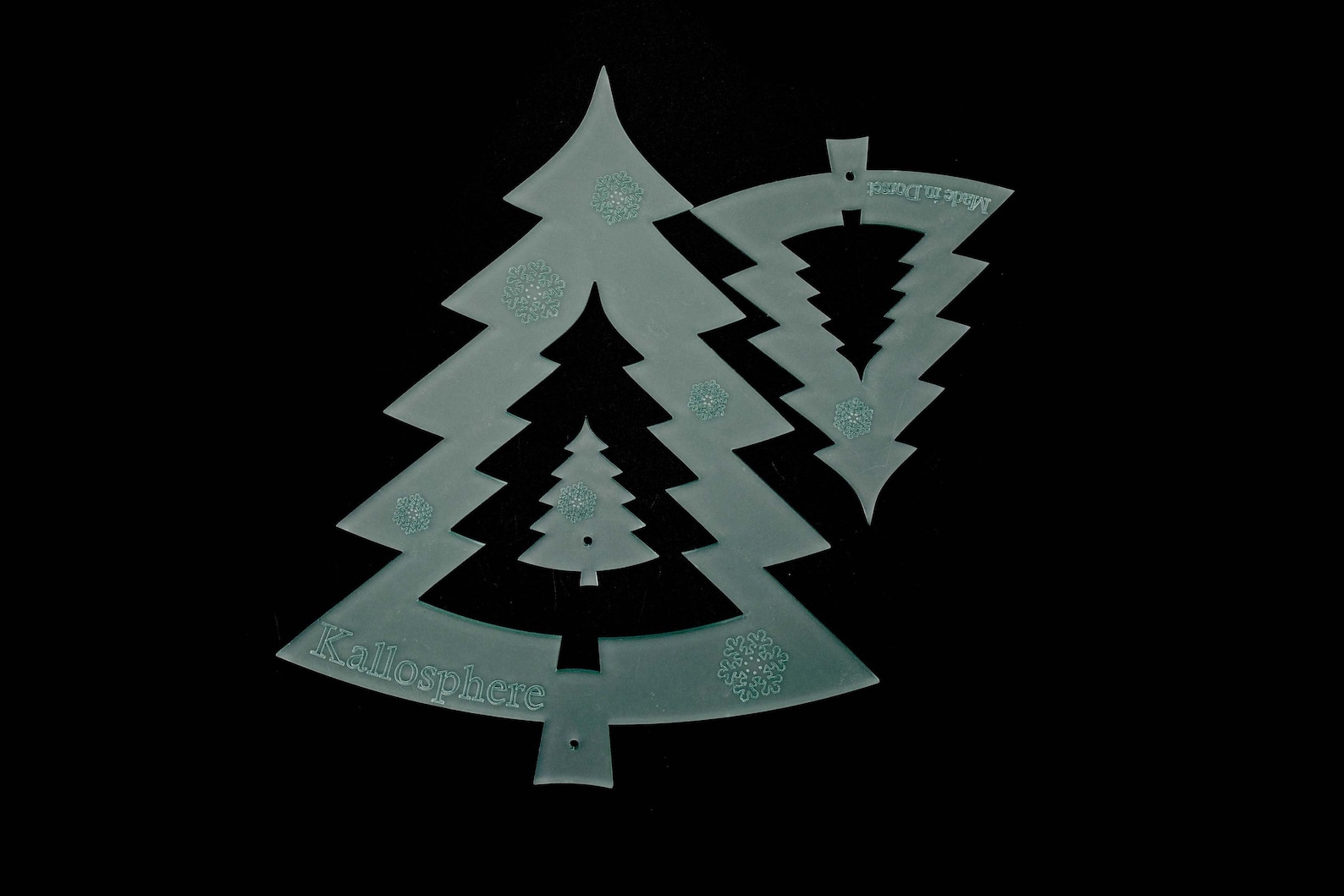 A Set of Three Acrylic Christmas Tree Templates/stencils for Sewing or ...