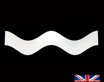 12" Wave acrylic machine quilting template 4MM or 6MM thick - long arm