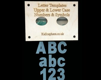 Appliqué letters (upper and lower case) including numbers and symbols from 5cm in a gorgeous box - quilting applique