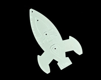 Dual rocket acrylic sewing craft template applique quilting