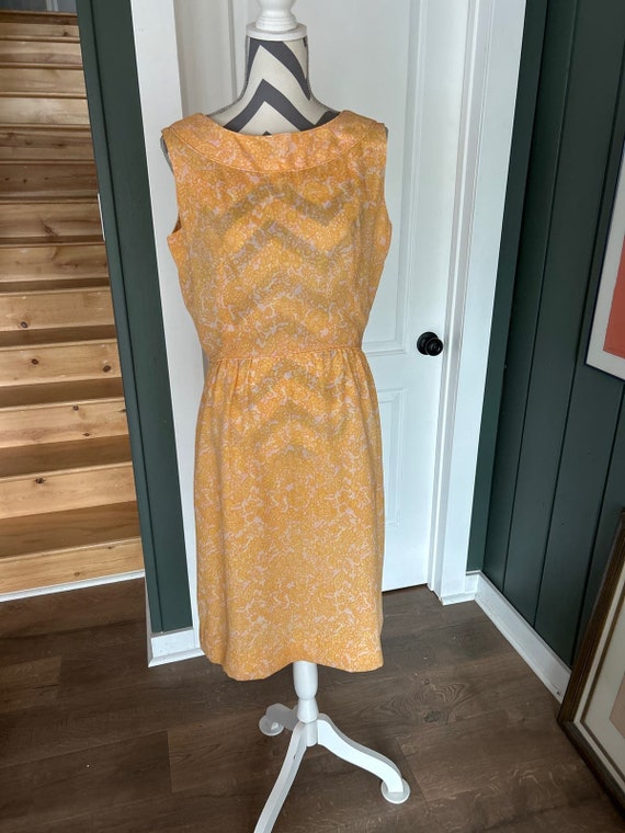 Vintage Orange and White Sundress 1970’s Size 10