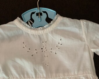 Edwardian Christening Gown, Hand Embroidered Eyelet