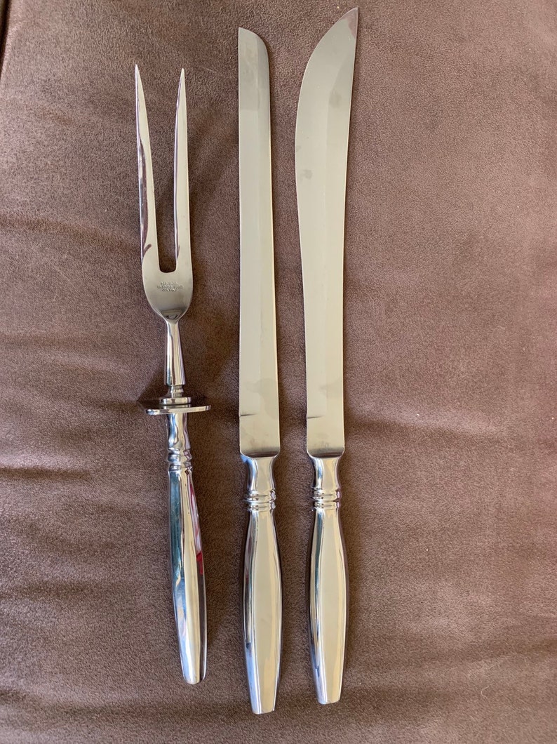 Nasco stainless steel vintage carving set from the 1950/'s