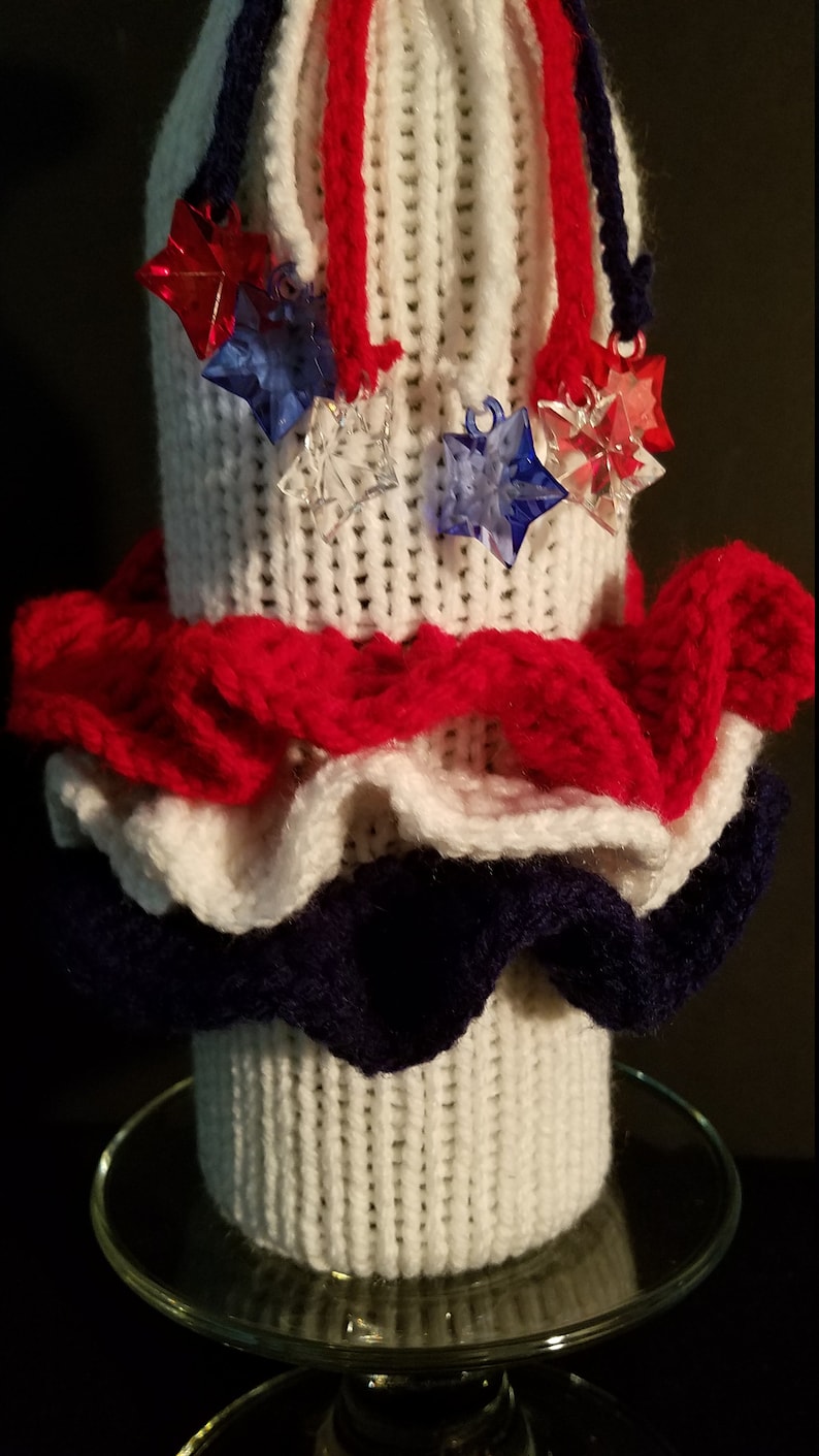 Elegant Upscale Handcrafted Knitted Packaging Knitted Handcrafted Elegant Wine Bottle Bags