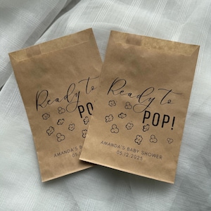 Ready to Pop Baby Shower Treat Bag, Personalized Favor Bag, Babies are Sweet Popcorn Bag