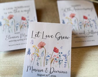 Baby Shower Or Wedding Wildflower Seed Favor