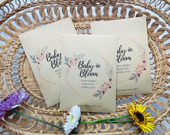 Baby in Bloom Wildflower Seed Packet Favors