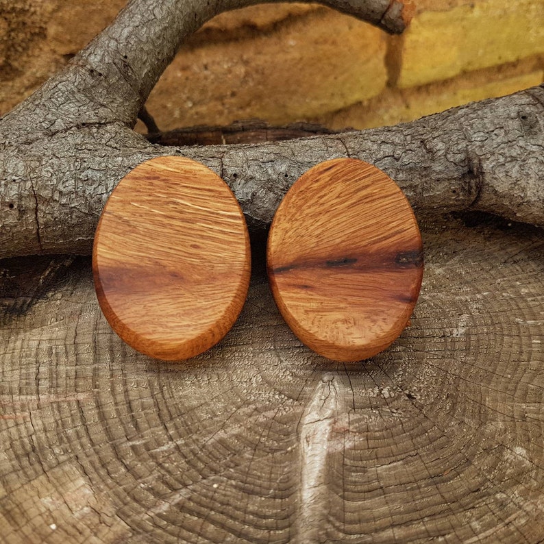 46mm Pair of oval corkwood plug.