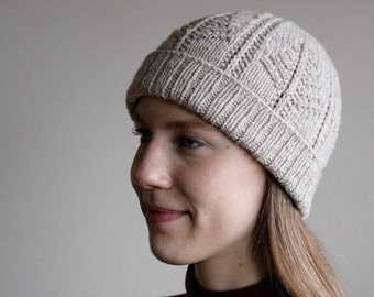 knitting pattern, knit hat pattern, knit pattern, chunky hat, beanie pattern, toque pattern, seton portage, instant download pdf
