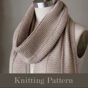 City Life Scarf PATTERN, knitted scarf pattern, knit scarf pattern, brioche scarf pattern, instant download pdf DIY instructions