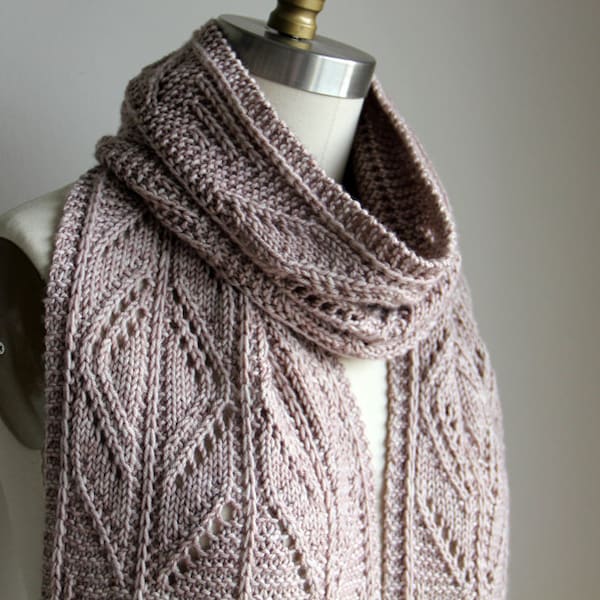 Winter Wish Scarf knitting PATTERN, knit pattern, knit scarf pattern, brioche scarf PATTERN, instant download pdf DIY instructions