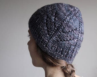 knitting pattern, knit hat pattern, knit pattern, chunky hat, beanie pattern, toque pattern, winter wish, pom-pom hat, instant download pdf